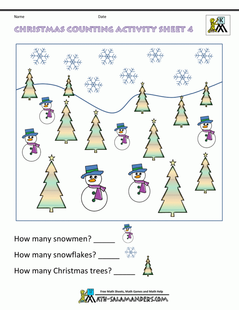Christmas Maths Worksheets