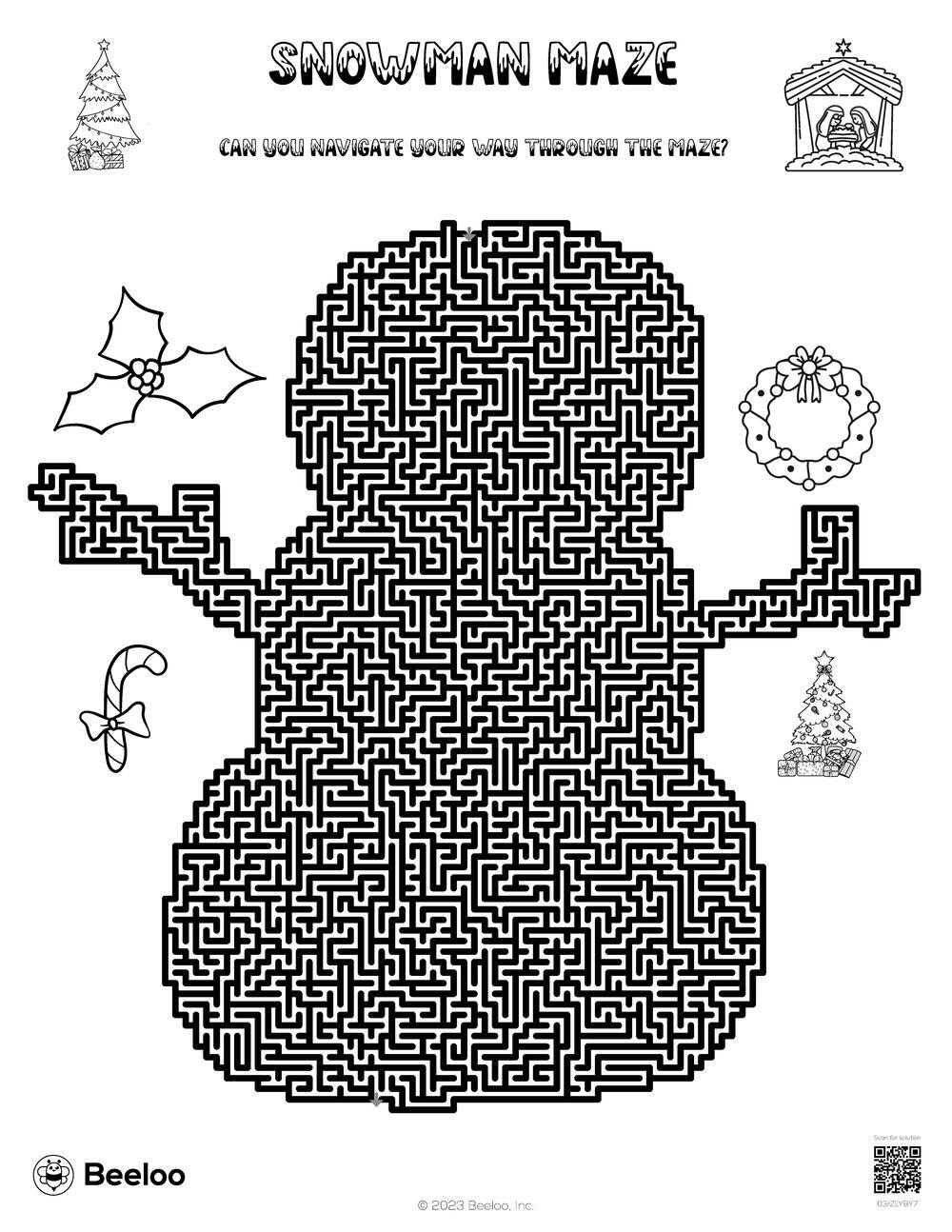 Christmas themed Mazes Beeloo Printable Crafts And Activities For Kids Christmas themed Mazes Beeloo Printable Crafts And Activities For Kids
