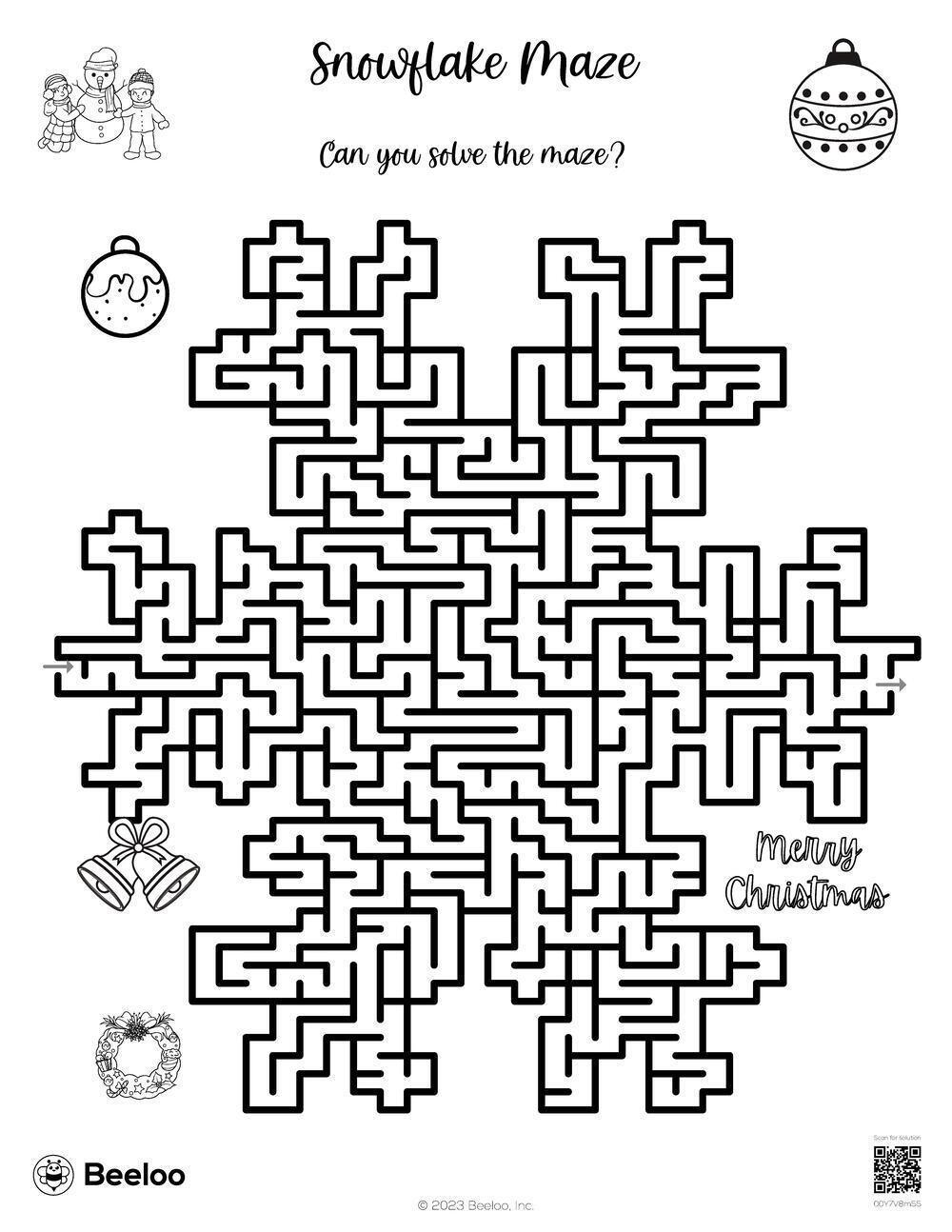 Christmas themed Mazes Beeloo Printable Crafts And Activities For Kids Christmas themed Mazes Beeloo Printable Crafts And Activities For Kids