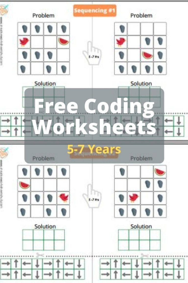 Coding For Kids L Free Coding Printable Worksheets Creativeworksheetshub