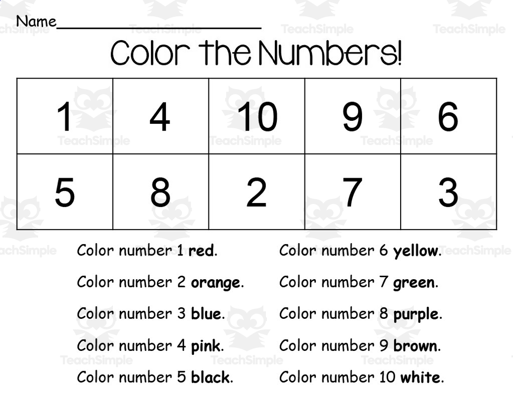 Color Your Numbers 1 10 Printable By Teach Simple Color Your Numbers 1 10 Printable By Teach Simple
