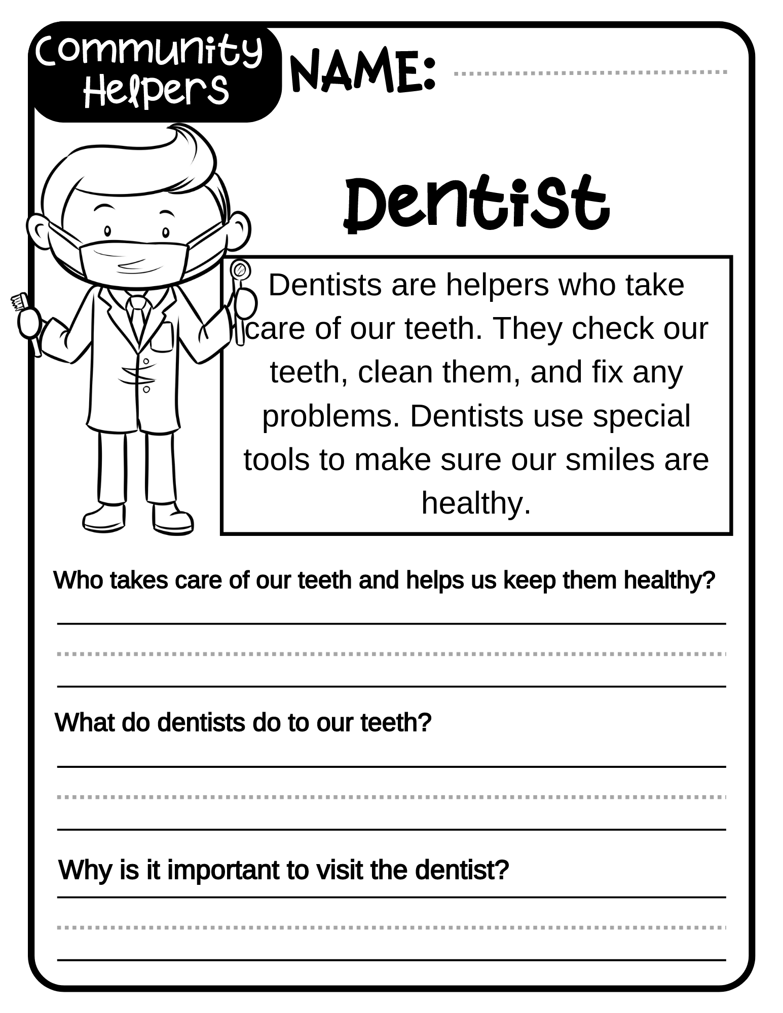 Community Helpers Social Studies Reading Comprehension Read answer And Color Made By Teachers Community Helpers Social Studies Reading Comprehension Read answer And Color Made By Teachers