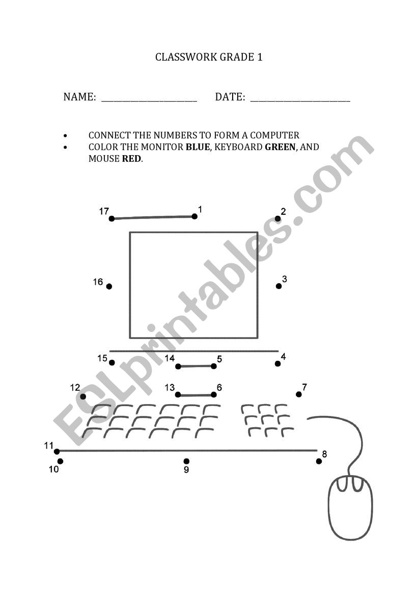Computer Worksheet Grade 1 ESL Worksheet By Aartivasandani Computer Worksheet Grade 1 ESL Worksheet By Aartivasandani