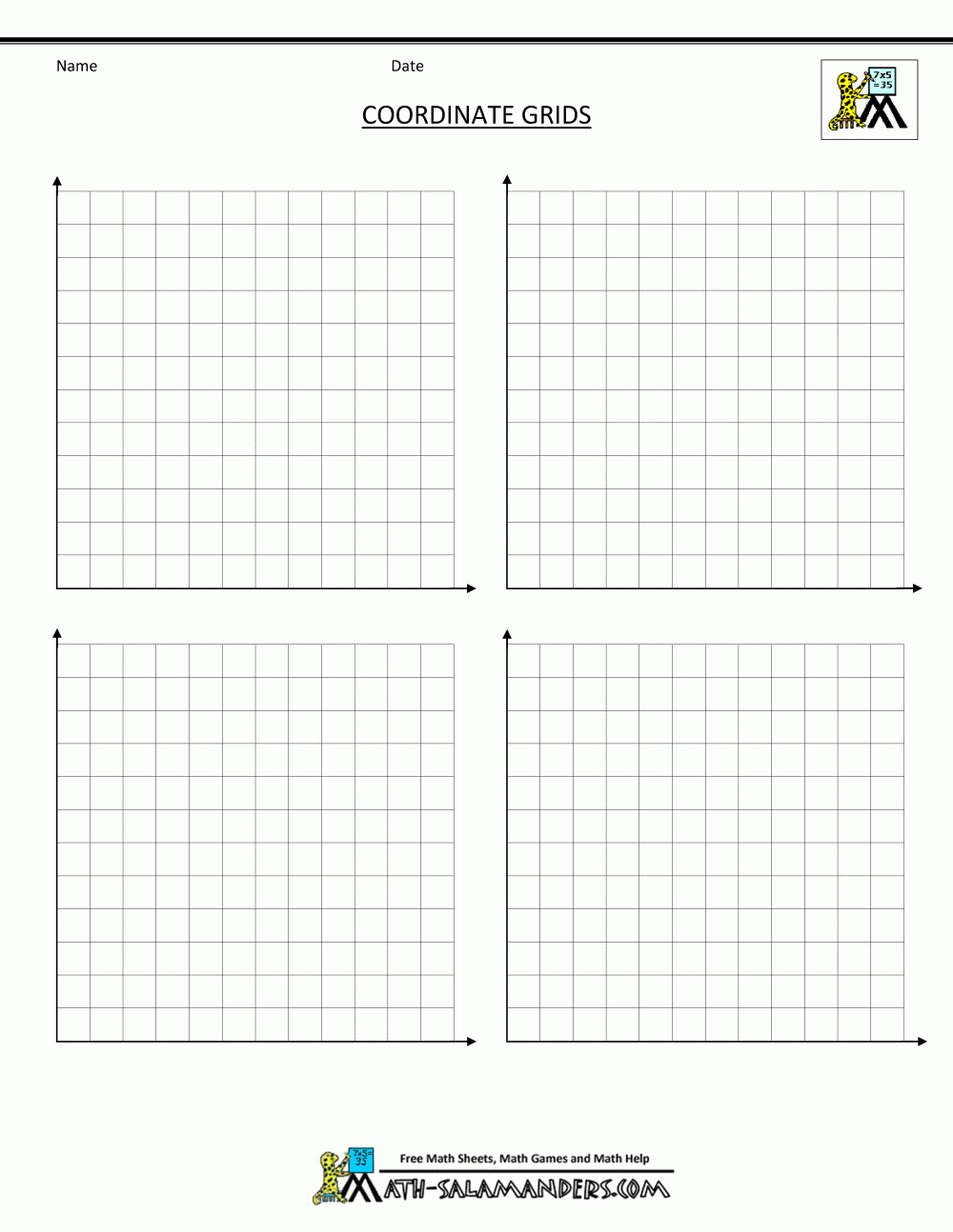 Coordinate Plane Grid