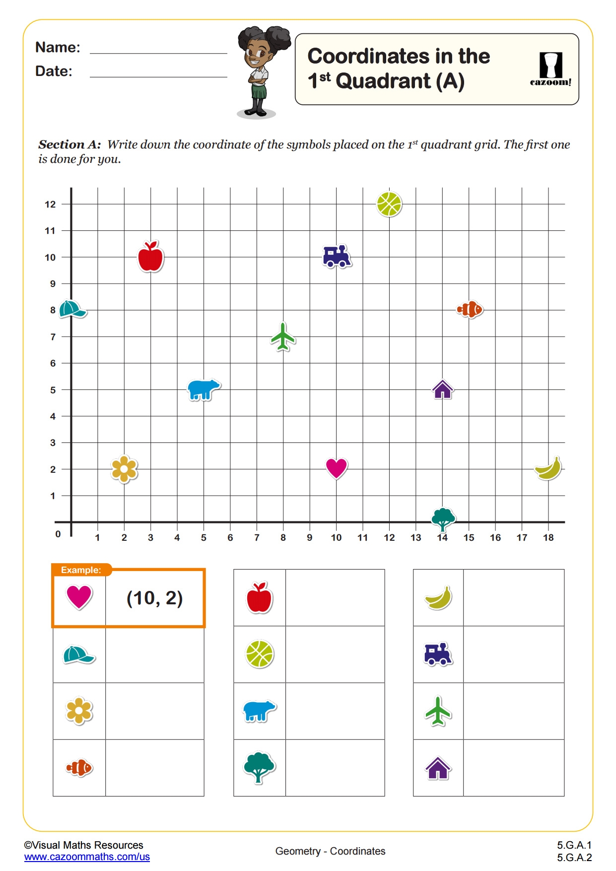 Printable Coordinate Grids Worksheets