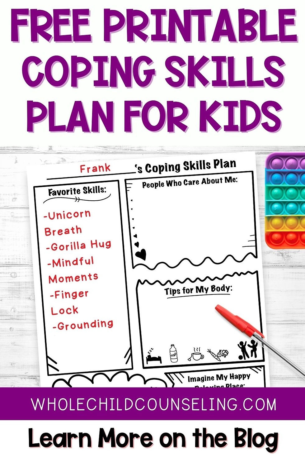 Creating A Coping Skills Plan With A Free Printable For Kids Creating A Coping Skills Plan With A Free Printable For Kids