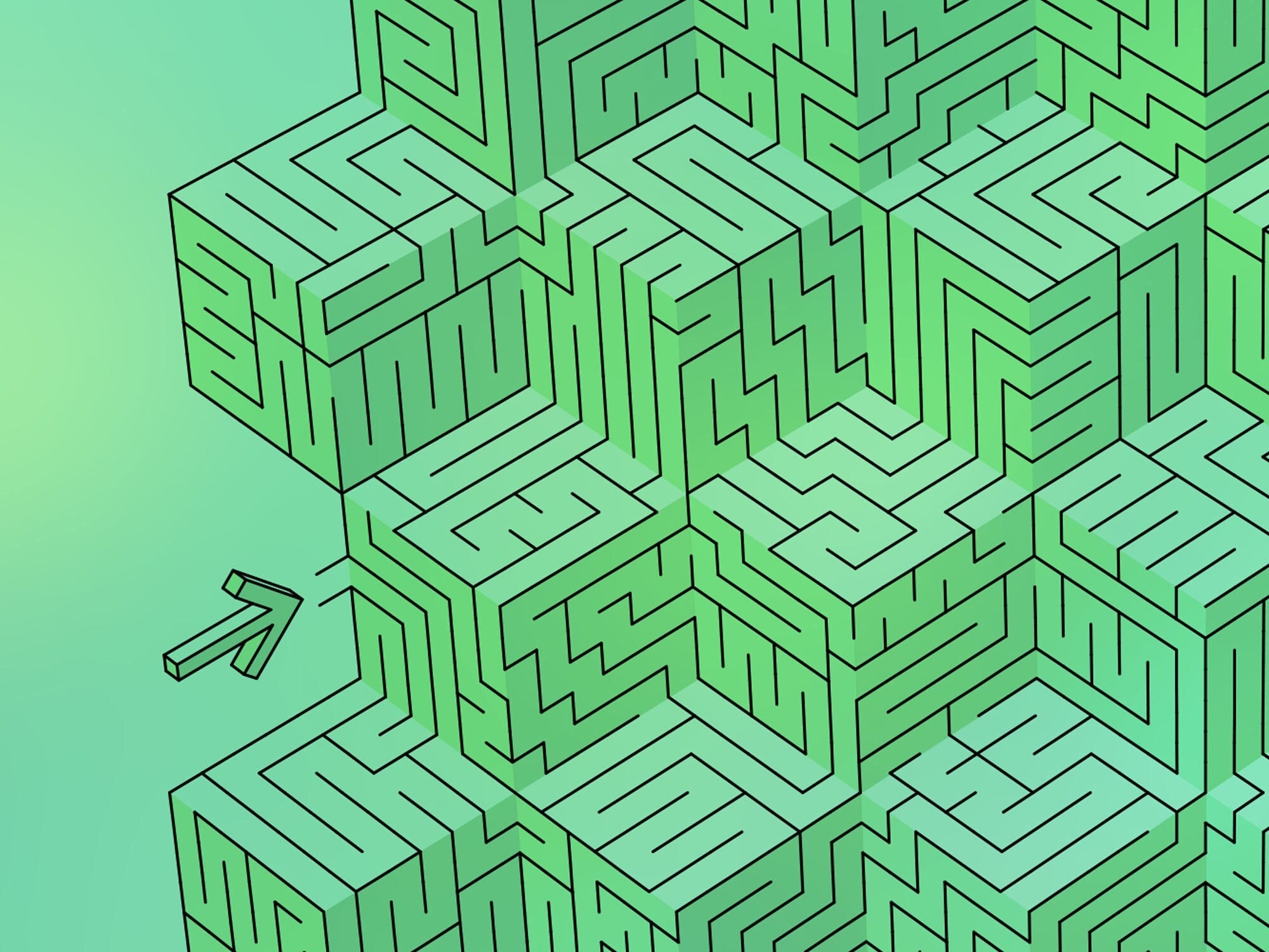 Cube City Maze Printable PDF Full page Maze Cube City Maze Printable PDF Full page Maze