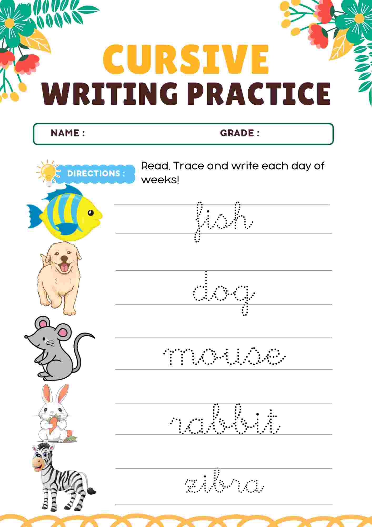 Cursive Words Practice Worksheet For Kids By Kcdigirealm Raket PH Cursive Words Practice Worksheet For Kids By Kcdigirealm Raket PH
