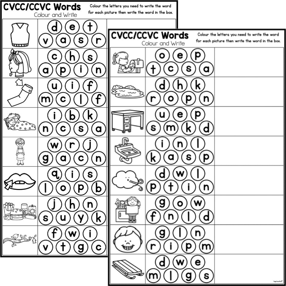 Free Printable Ccvc Worksheets Free Printable Ccvc Worksheets