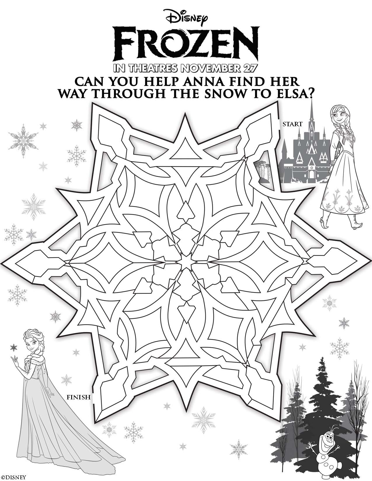 Disney s FROZEN Printable Activities And Games For Kids Disney s FROZEN Printable Activities And Games For Kids
