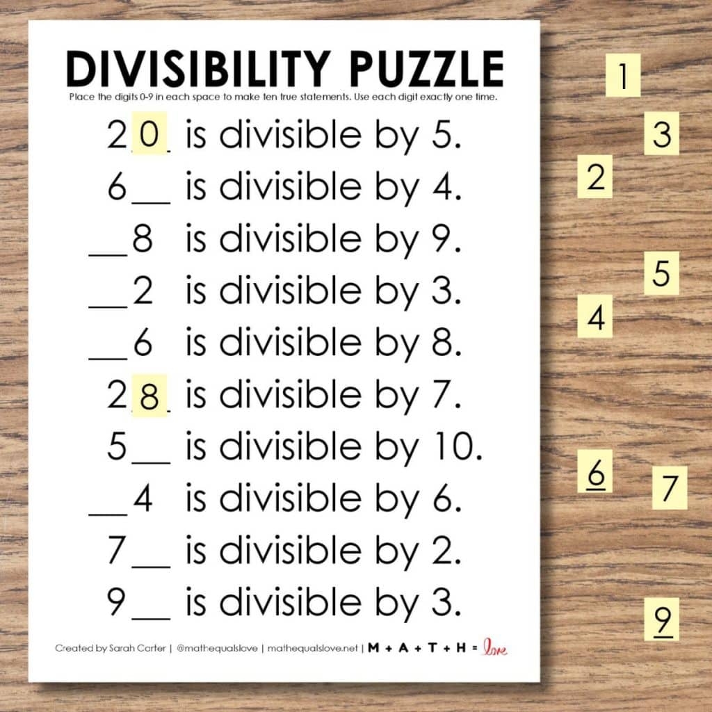 Divisibility Rules Printable Chart Free PDF Divisibility Rules Printable Chart Free PDF