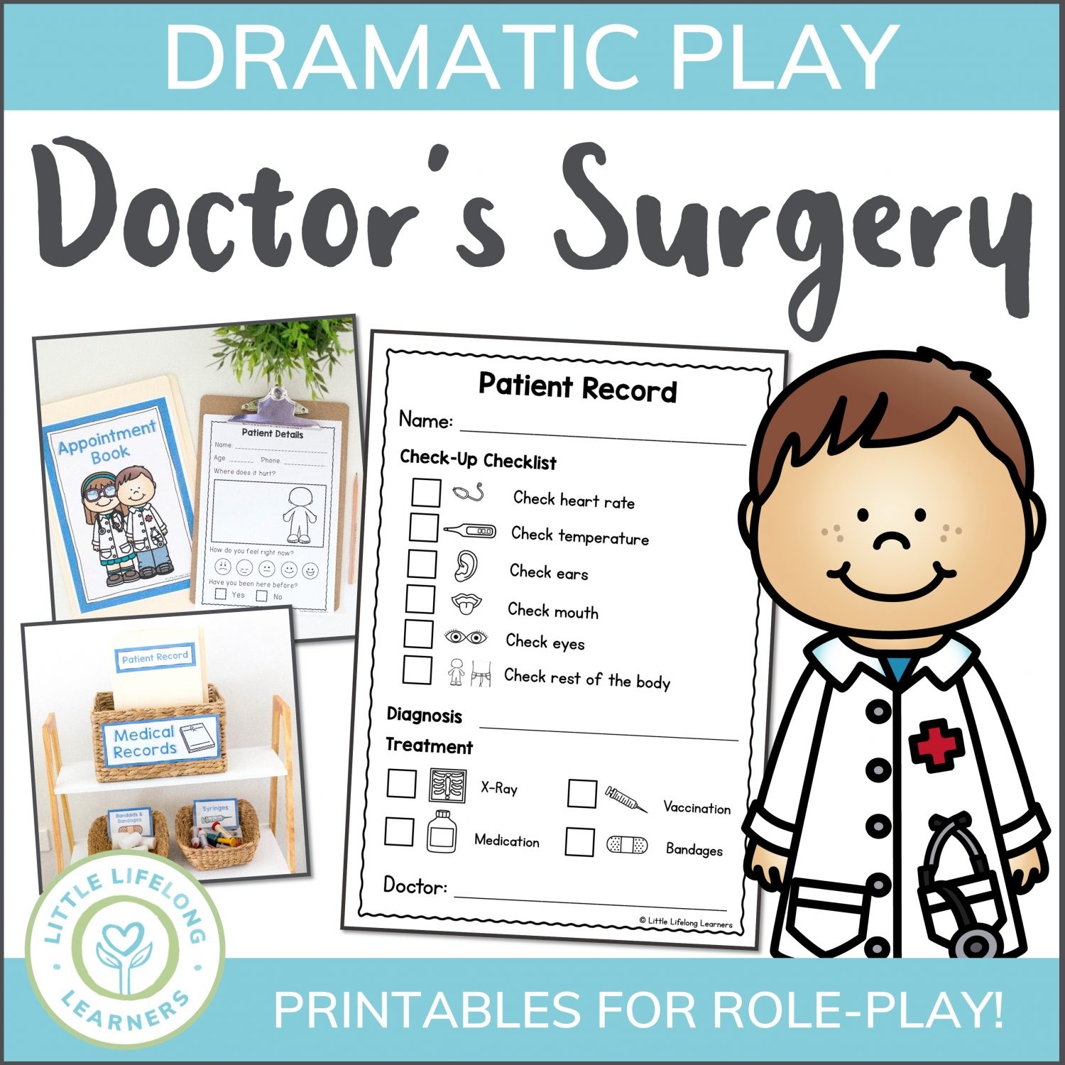 Doctor Themed Dramatic Play Printables Little Lifelong Learners Doctor Themed Dramatic Play Printables Little Lifelong Learners