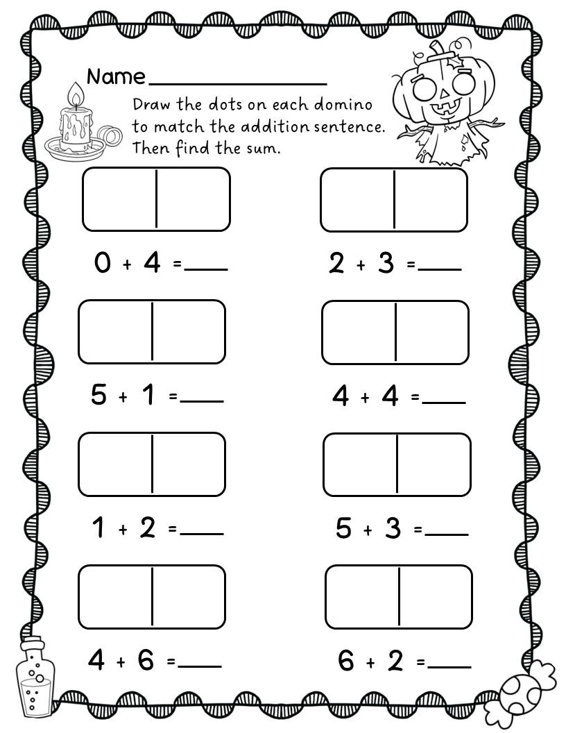 Domino Math Worksheet