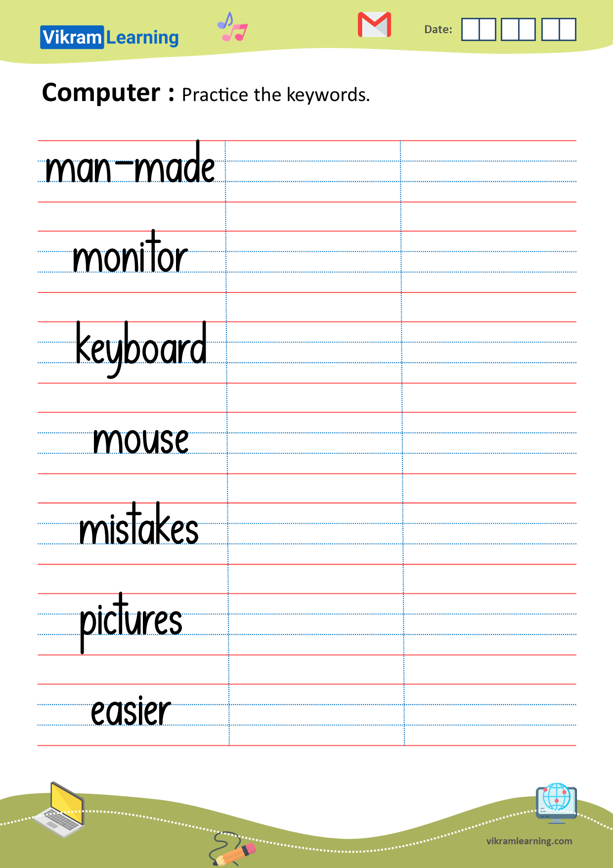 Download Computer Grade 1 Worksheets For Free Vikramlearning Download Computer Grade 1 Worksheets For Free Vikramlearning