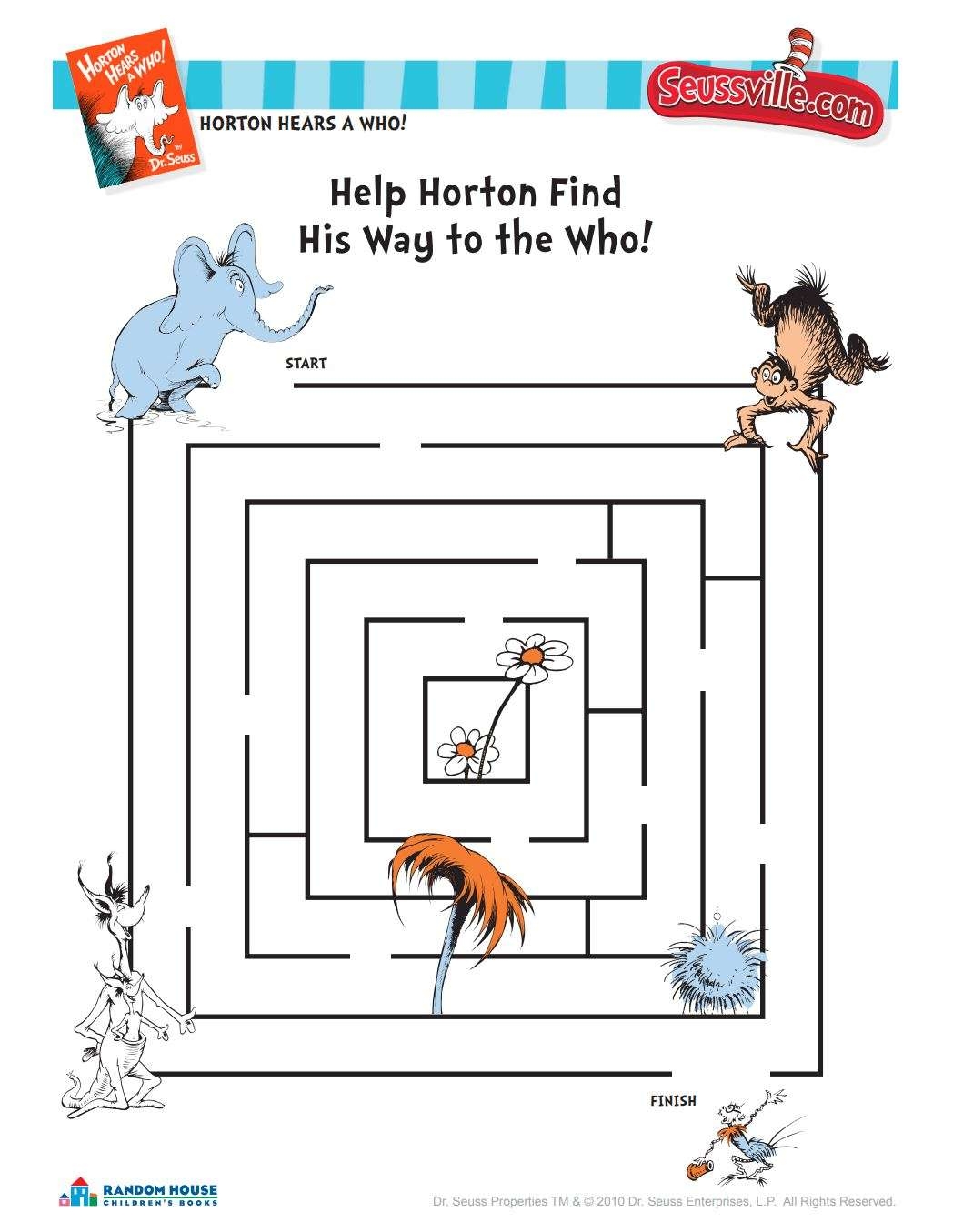 Dr Seuss Printables For Preschool