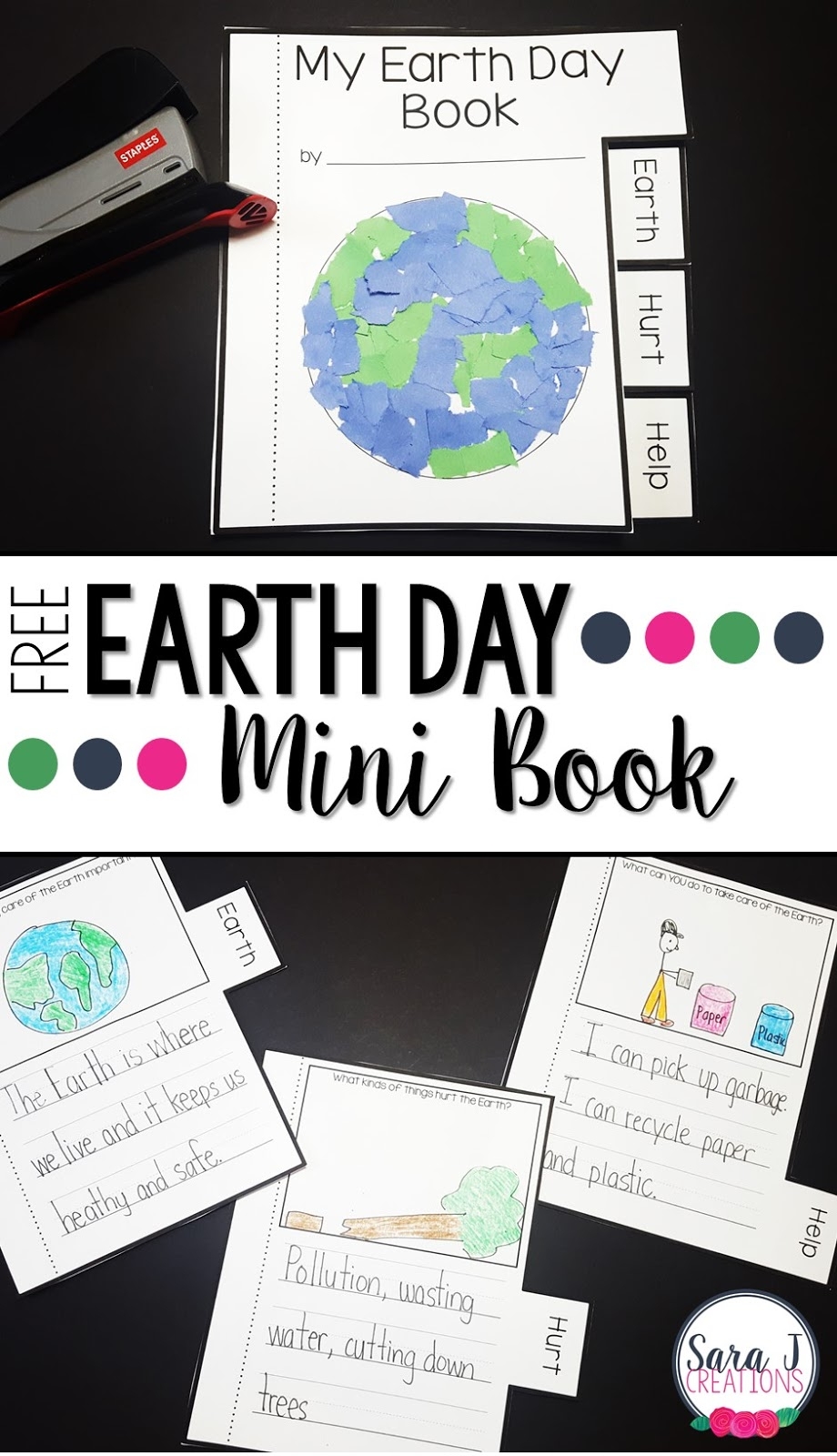 Earth Day Mini Book Sara J Creations