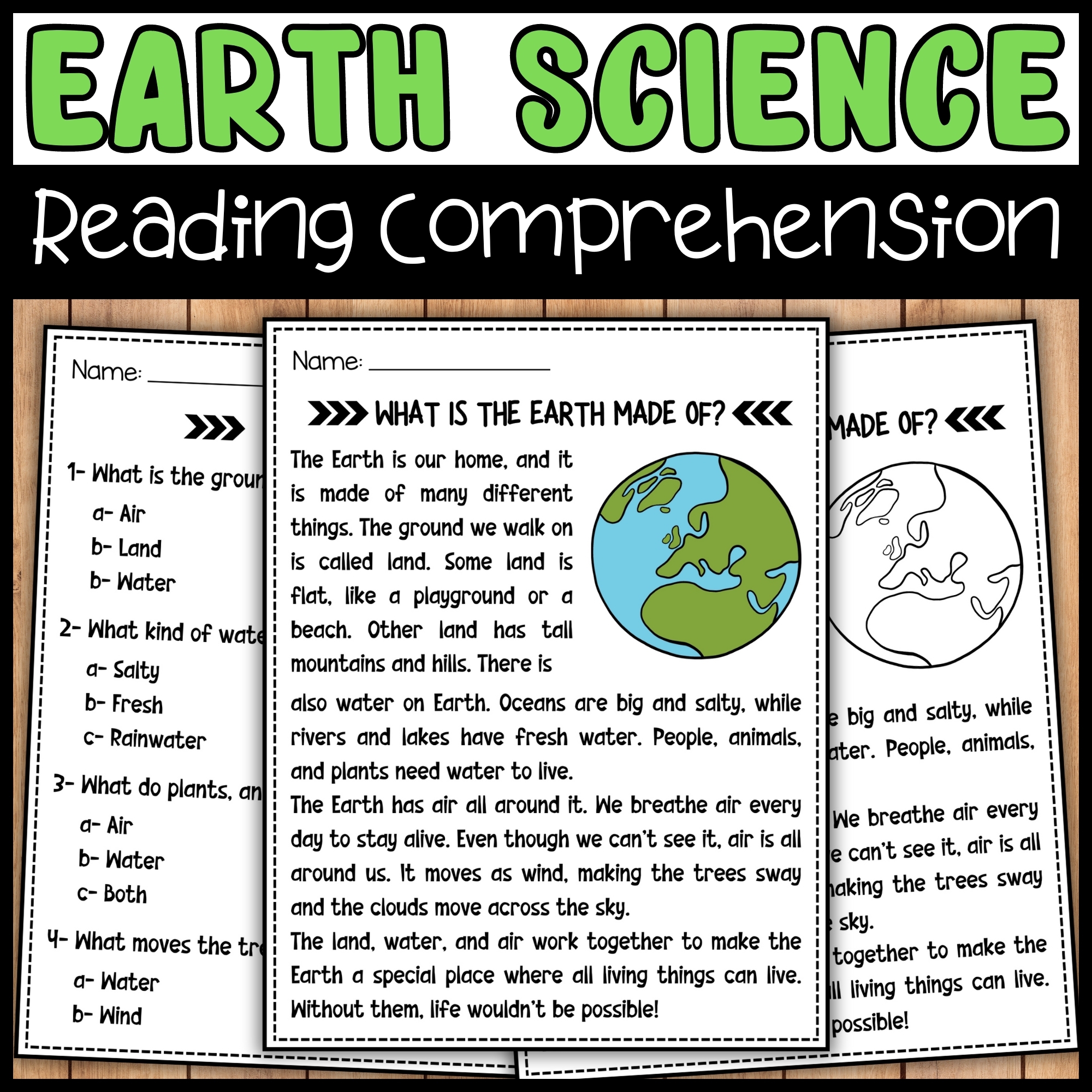 Earth Science Week Reading Comprehension Passage U0026 Questions STEM Day Earth Science Week Reading Comprehension Passage U0026 Questions STEM Day