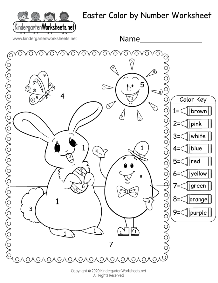 Easter Color By Number Worksheet Free Printable Digital U0026 PDF