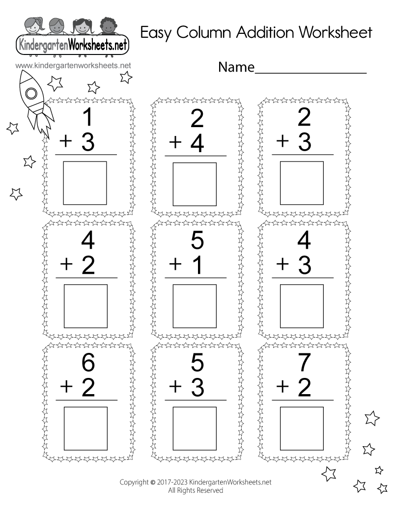 Easy Column Addition Worksheet Free Printable Digital U0026 PDF