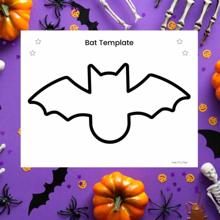 Easy Preschool Bat Craft Free Printable Bat Template 