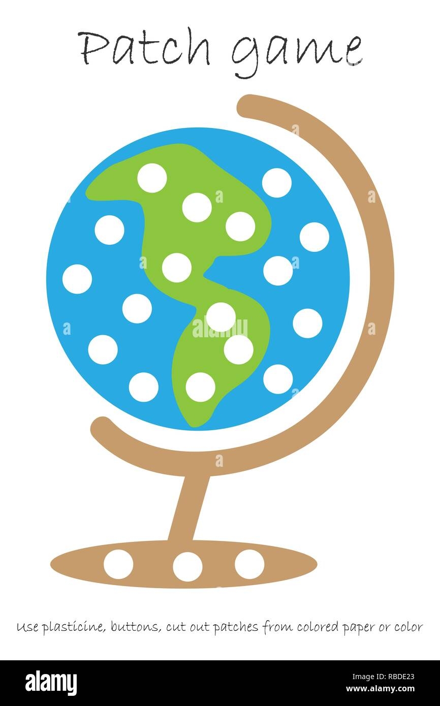 Education Patch Game Globe For Children To Develop Motor Skills Education Patch Game Globe For Children To Develop Motor Skills