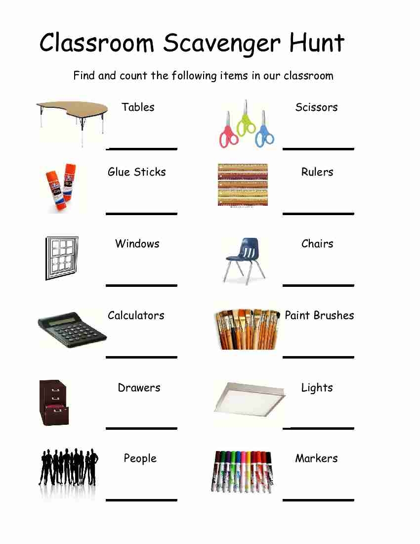 Empowered By THEM Classroom Scavenger Hunt Empowered By THEM Classroom Scavenger Hunt