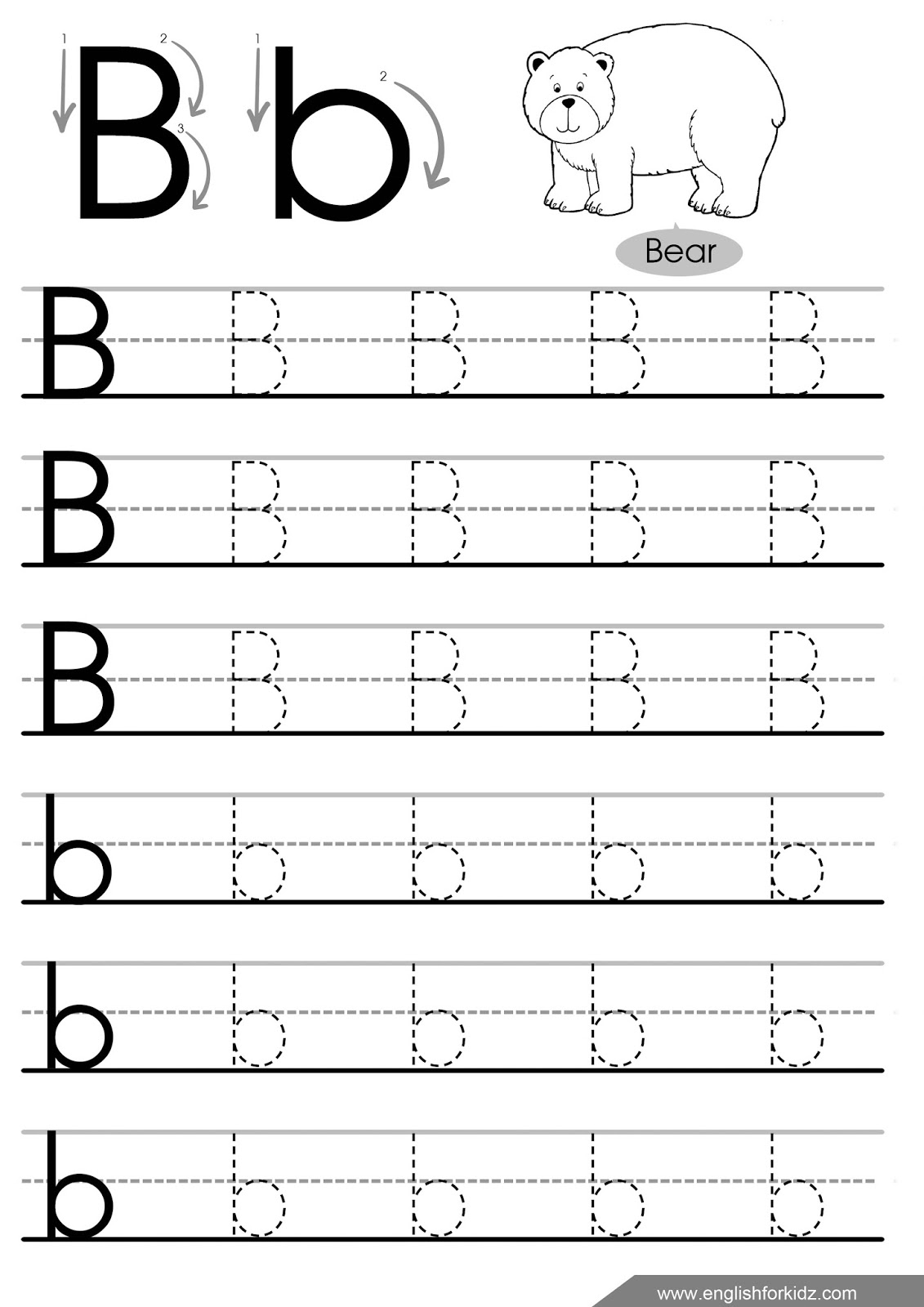 English For Kids Step By Step Letter Tracing Worksheets Letters English For Kids Step By Step Letter Tracing Worksheets Letters