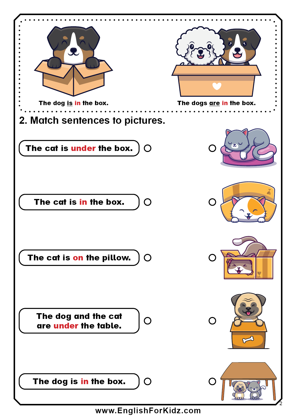 English For Kids Step By Step Prepositions Worksheets Worksheets Library
