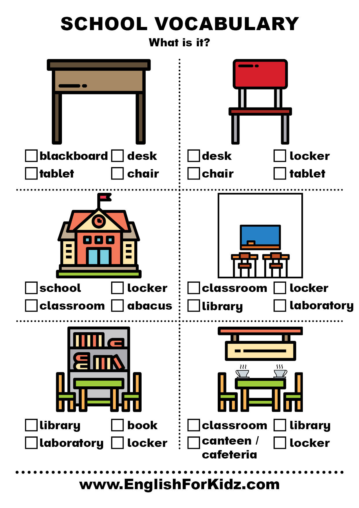 English For Kids Step By Step School Vocabulary Worksheets Free PDF English For Kids Step By Step School Vocabulary Worksheets Free PDF