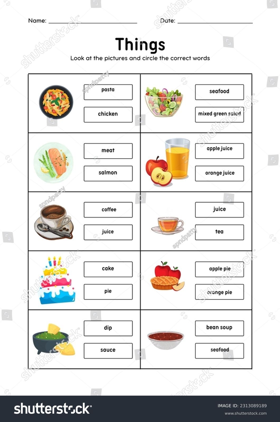 English Vocabulary Worksheet Food Drink Topic Stock Illustration 2313089189 Shutterstock English Vocabulary Worksheet Food Drink Topic Stock Illustration 2313089189 Shutterstock