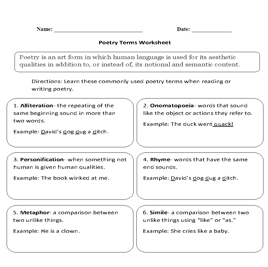 Poem Reading Comprehension Worksheets Pdf Poem Reading Comprehension Worksheets Pdf