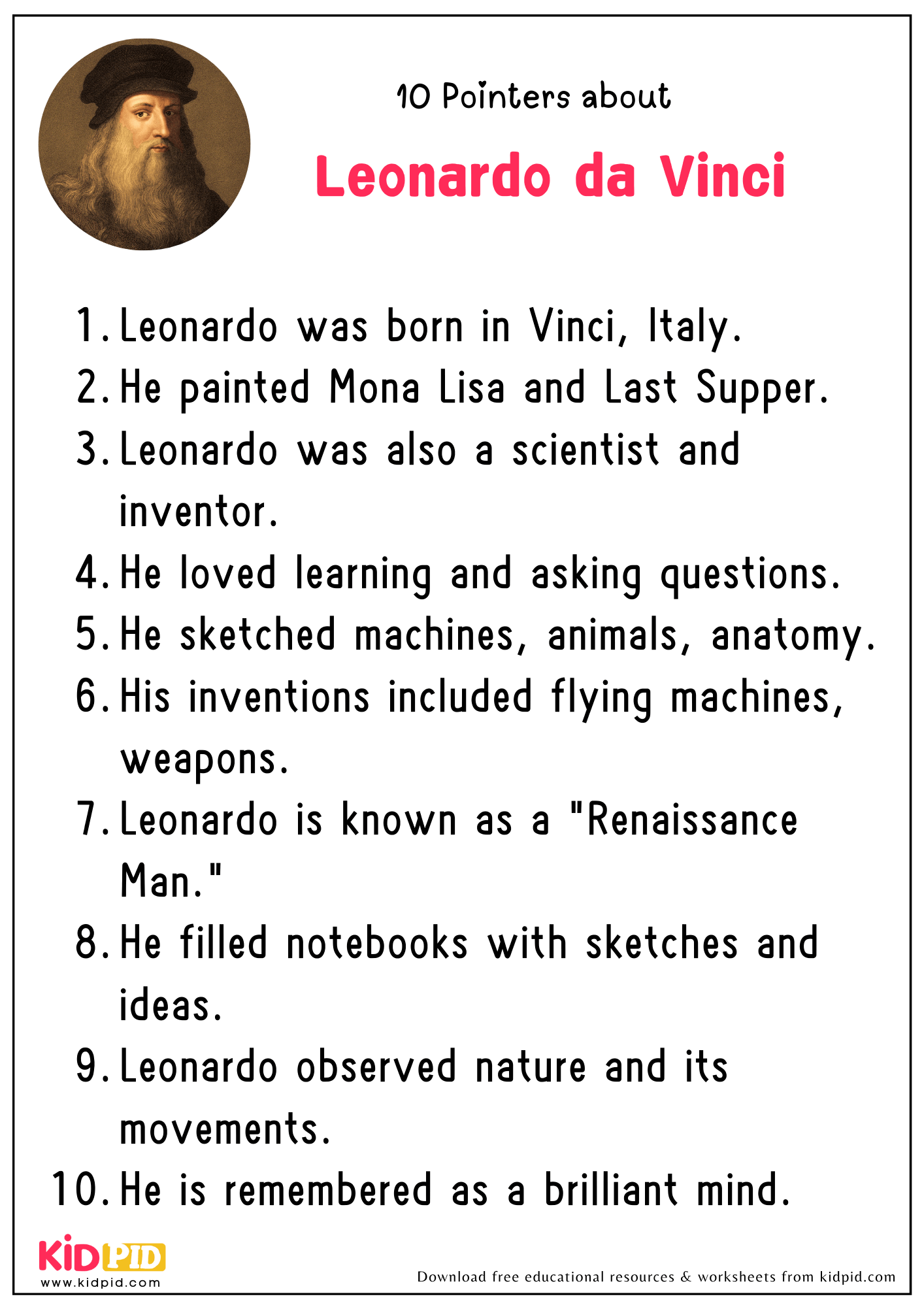 Essay Leonardo Da Vinci Kidpid