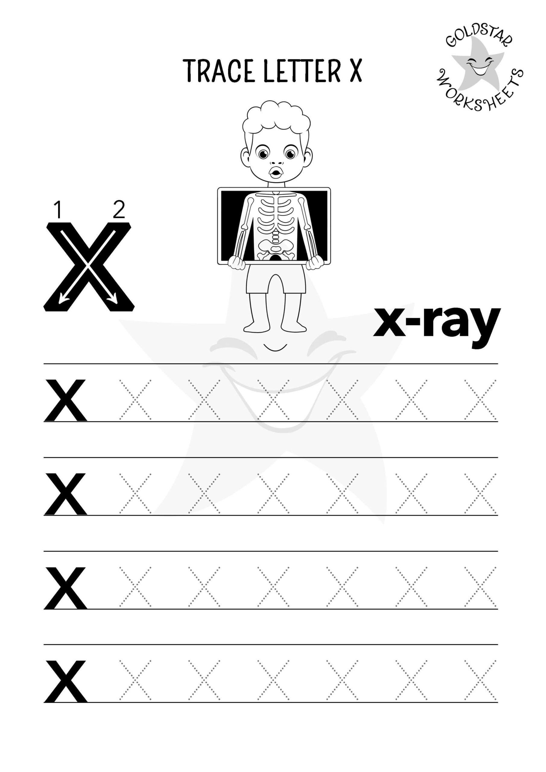 Printable Letter X Worksheets For Preschool