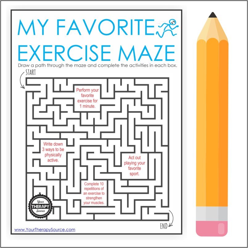 Exercise Activity Maze Your Therapy Source