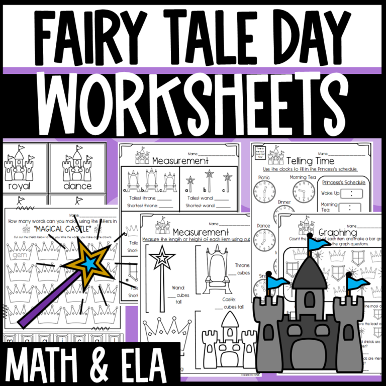Fairy Tale Themed Math And ELA Worksheets Review Back To School Made By Teachers