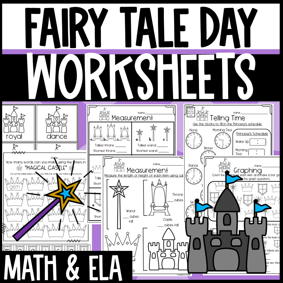Fairy Tale Themed Math And ELA Worksheets Review Back To School Made By Teachers Fairy Tale Themed Math And ELA Worksheets Review Back To School Made By Teachers