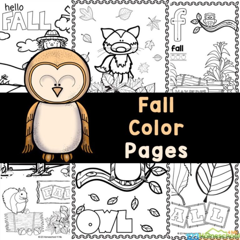 Fall Color Pages For Preschoolers Free Printable Autumn Coloring Sheets 