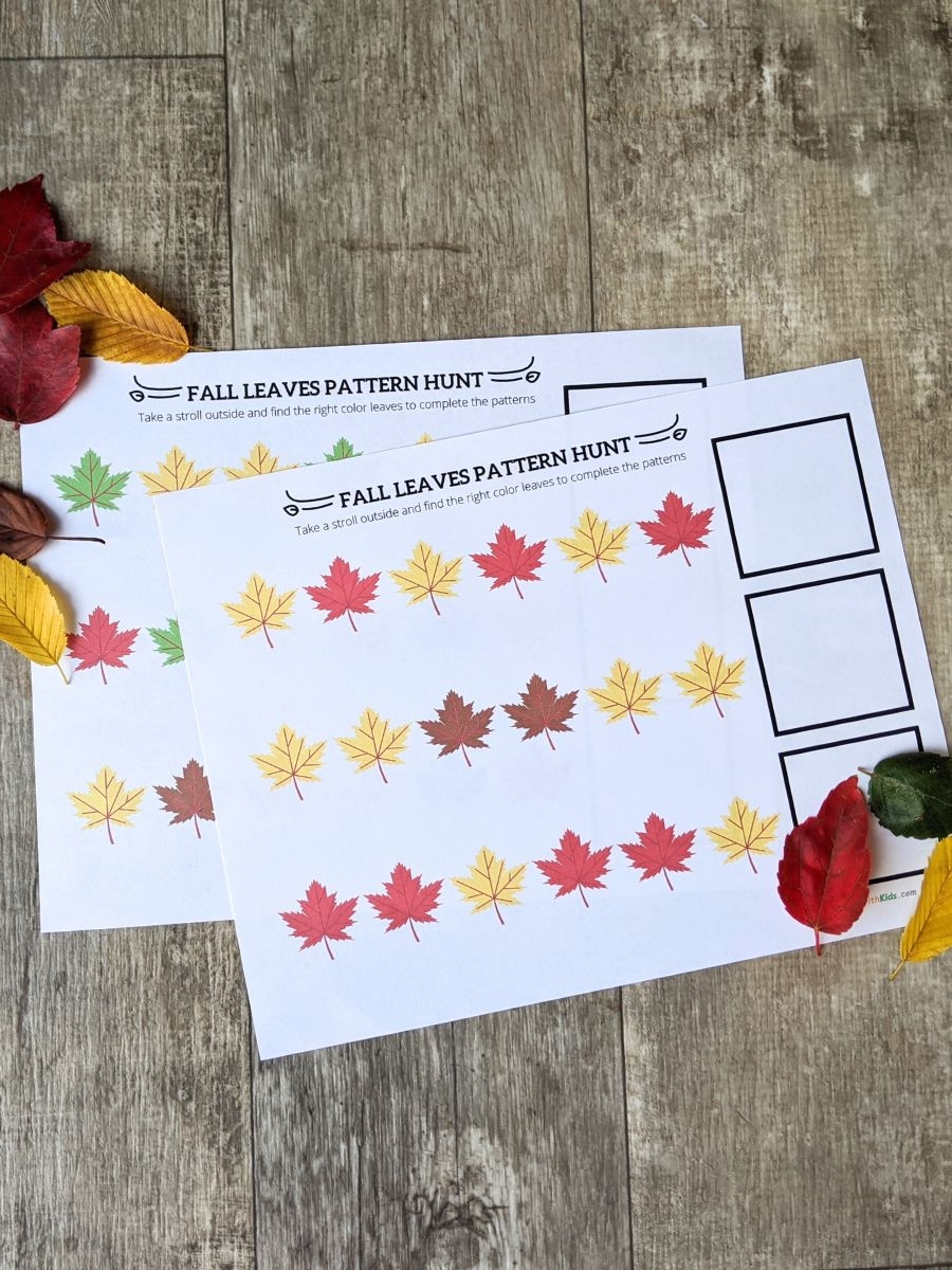 Preschool Leaf Pattern Printable Preschool Leaf Pattern Printable