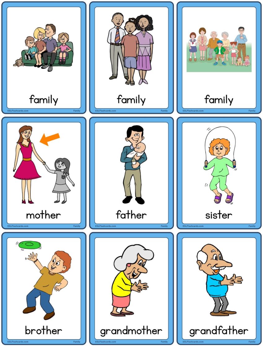 Family Flashcards ESL Flashcards