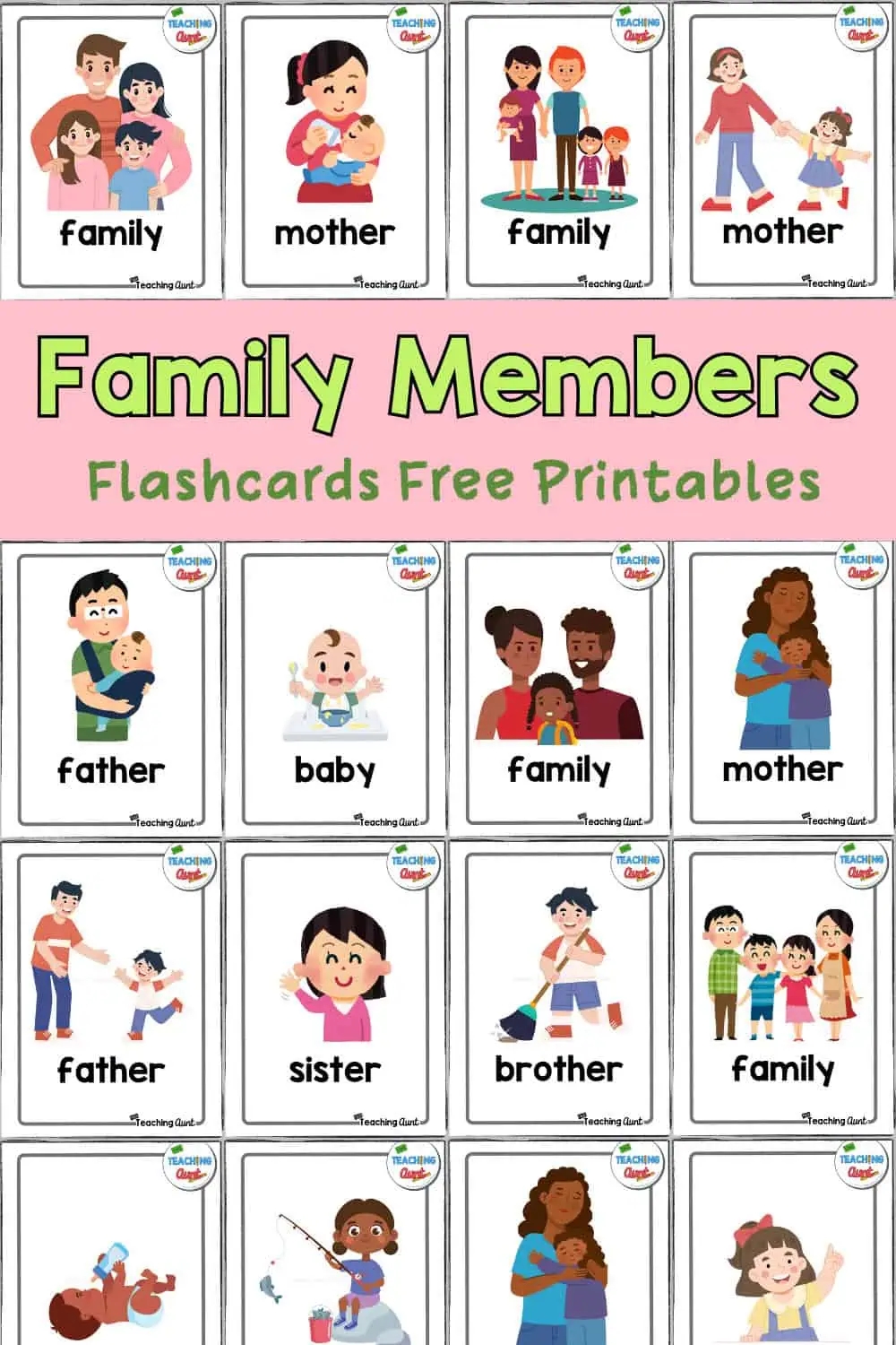Family Flashcards The Teaching Aunt