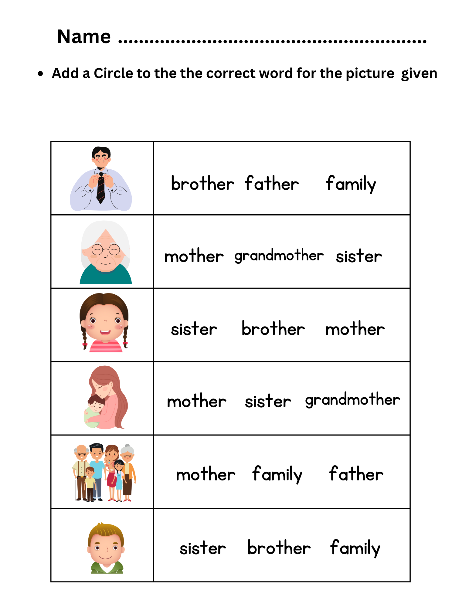 Family Members Flashcards U0026 Worksheets Vocab U0026 Activity Games For Kids 