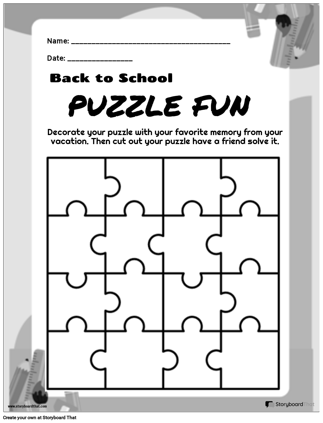 Free Field Day Kindergarten Worksheets