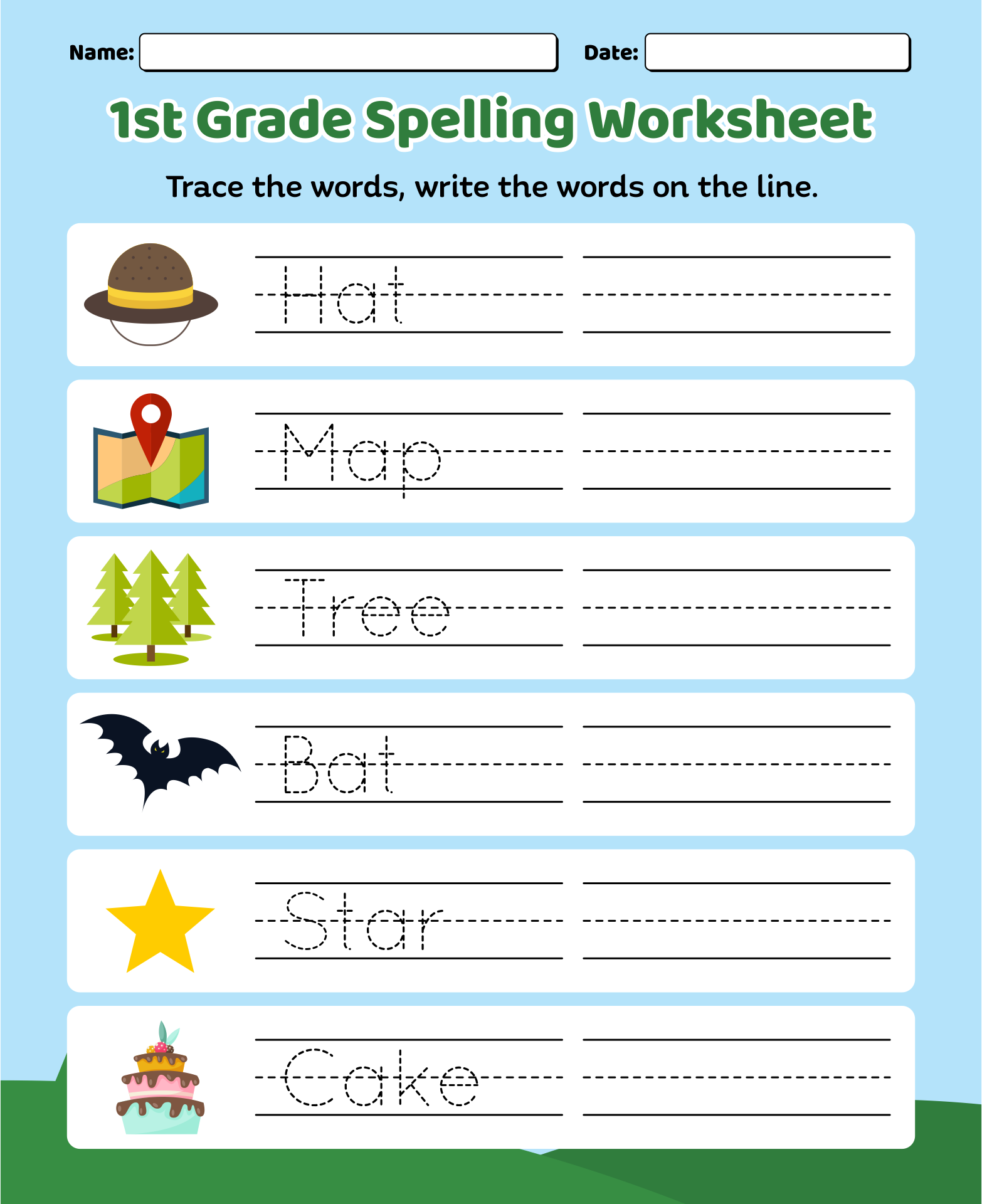 First Grade Spelling Words List Week 1 K12reader Worksheets Library First Grade Spelling Words List Week 1 K12reader Worksheets Library