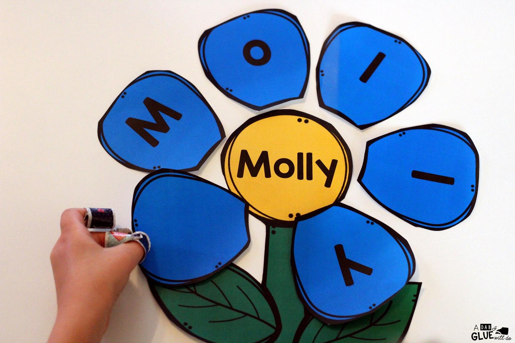 Flower Names Name Building Practice Printable Flower Names Name Building Practice Printable