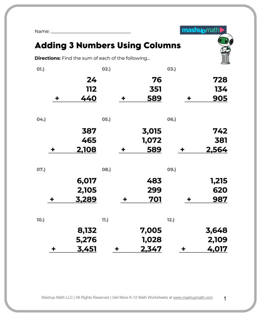 Free 5th Grade Math Worksheets Printable W Answers Mashup Math