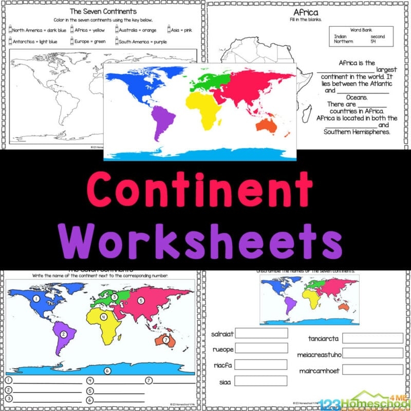 Free Printable 5 Oceans Worksheet