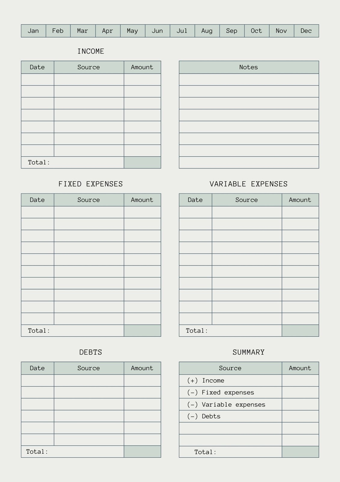 Budget Planner Free Printable Worksheets Budget Planner Free Printable Worksheets