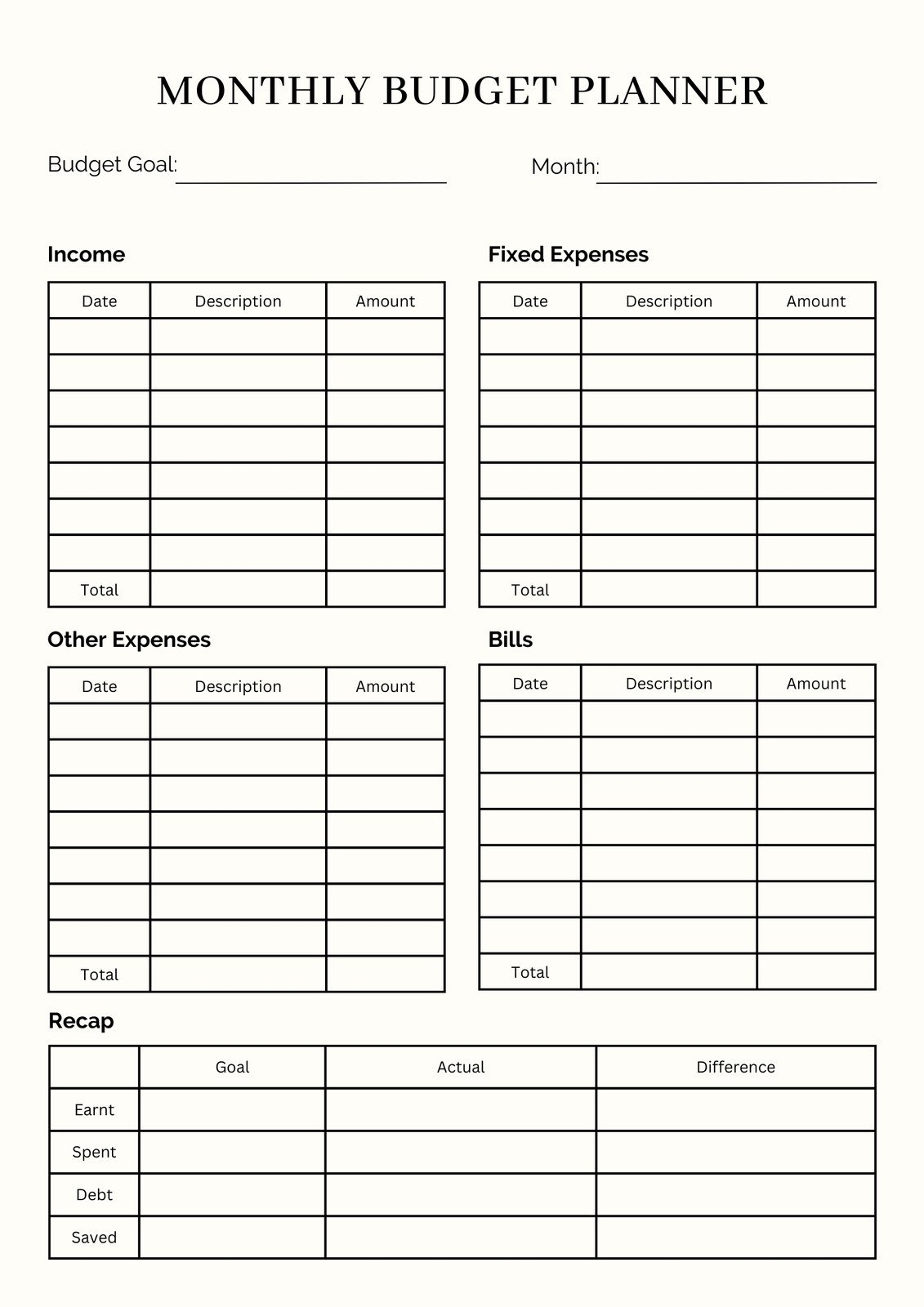 Free And Customizable Budget Templates Free And Customizable Budget Templates