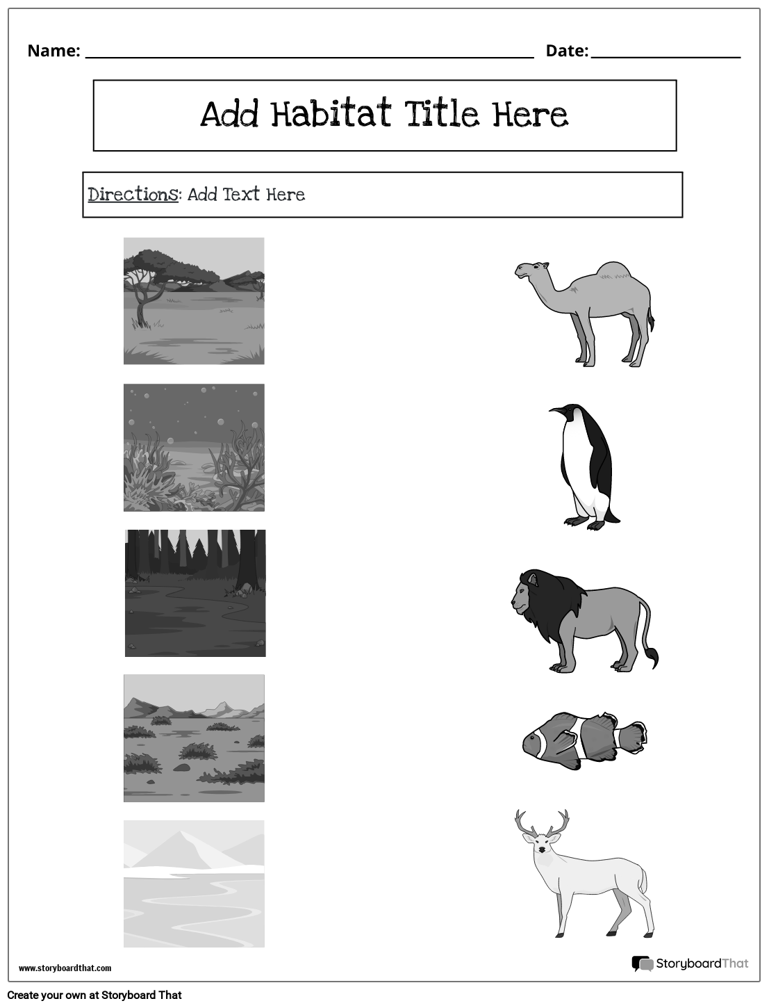 Free Animal Habitats Worksheets Activities U0026 Printables