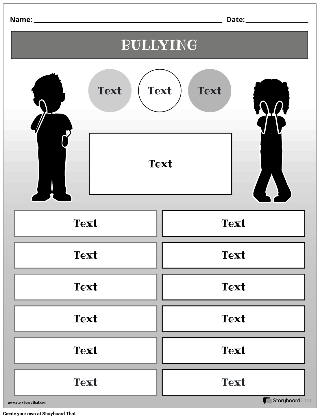 Bullying Worksheets Printable Free